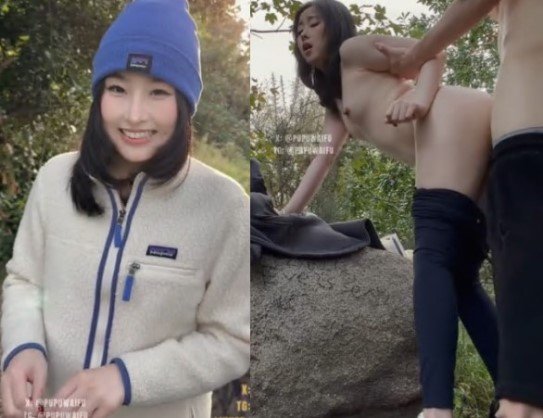 My girlfriend was in the library, and her boyfriend asked her to go hiking, and then they had sex directly on the mountain